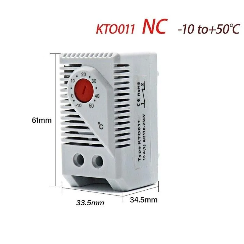 DIN Rail Cabinet Temperature Controller Industrial Thermostat KTO011 KTS011 0 to 60 Degree Centigrade Mechanical Thermoregulator