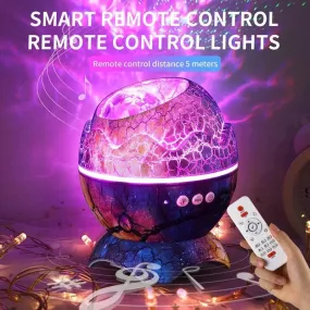 Dinosaur Egg Galaxy Projector: Immersive Starlight & Sound Show - Remote Control Glow for Any Room