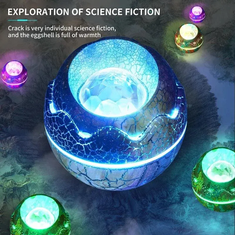 Dinosaur Egg Galaxy Projector: Immersive Starlight & Sound Show - Remote Control Glow for Any Room