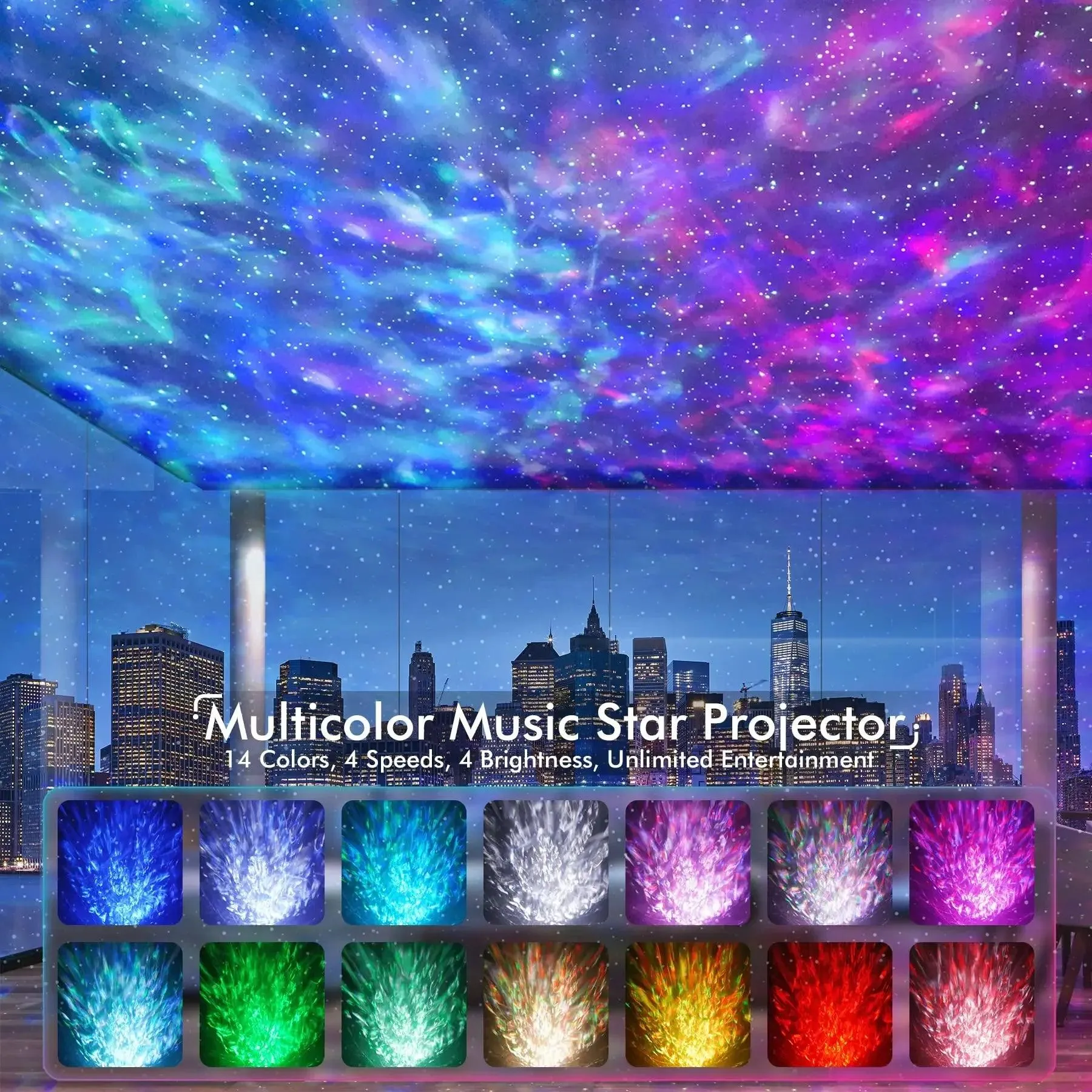 Dinosaur Egg Galaxy Projector: Immersive Starlight & Sound Show - Remote Control Glow for Any Room
