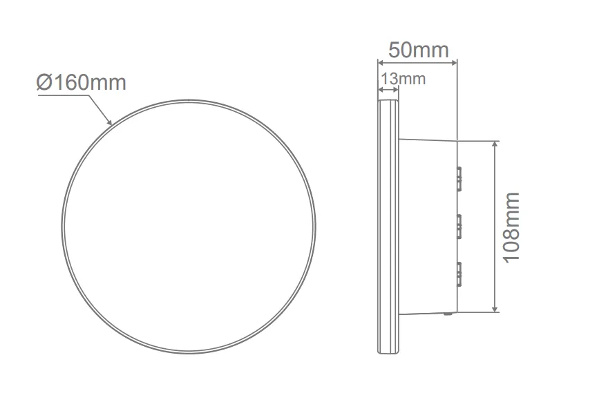Domus HALO-8 RND 8W WB IP65 240V Wall Light
