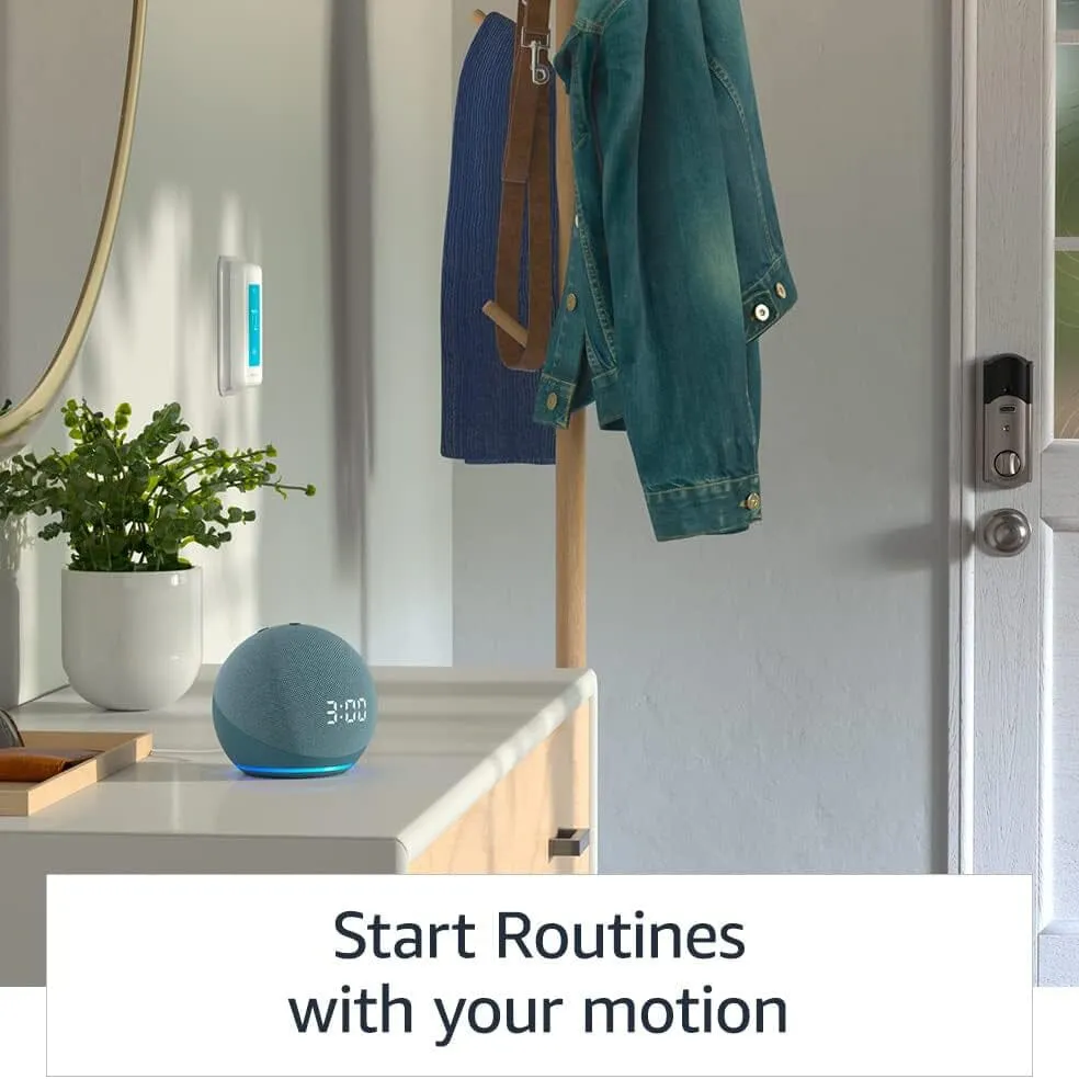 Echo Dot (4th Gen) | Smart Speaker With Clock and Alexa  (Refurbished)