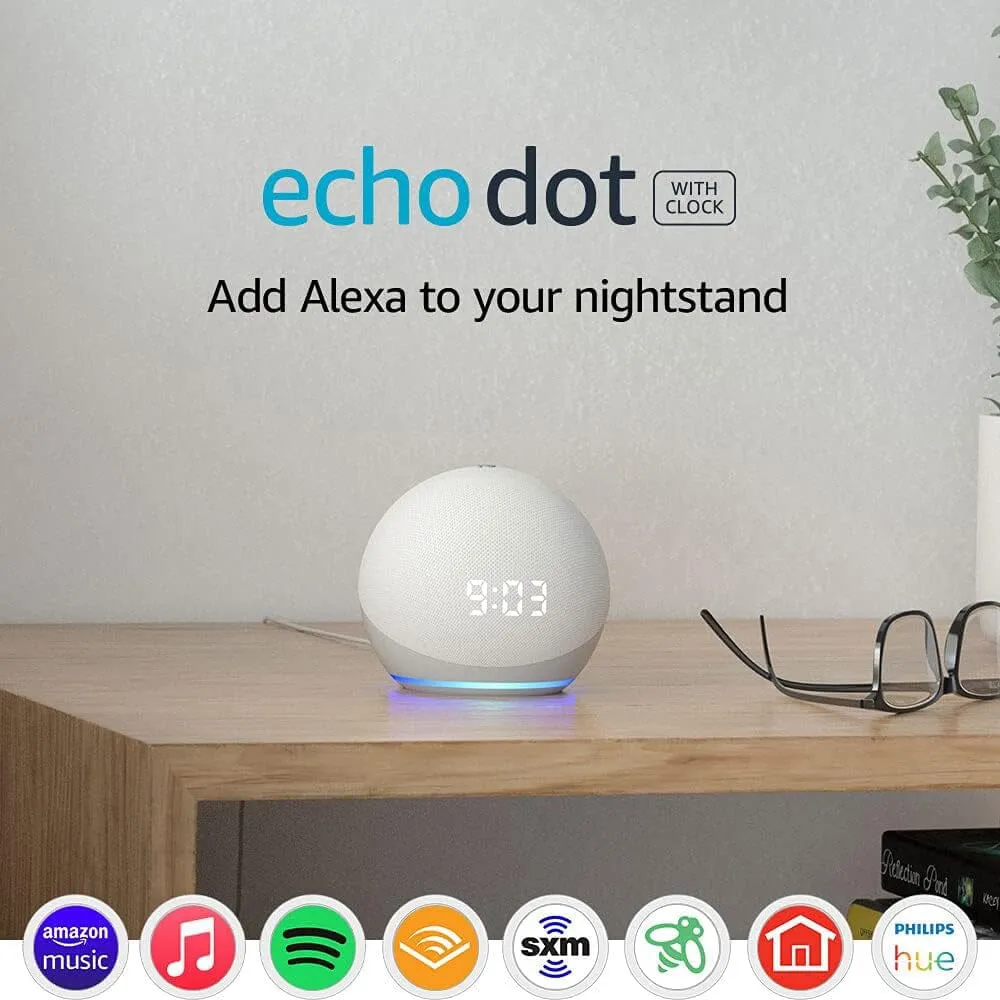 Echo Dot (4th Gen) | Smart Speaker With Clock and Alexa  (Refurbished)