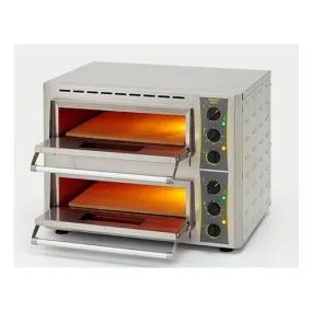 Equipex PZ-430D Electric 17" Double Deck Counter Top Pizza Oven - 208-240V