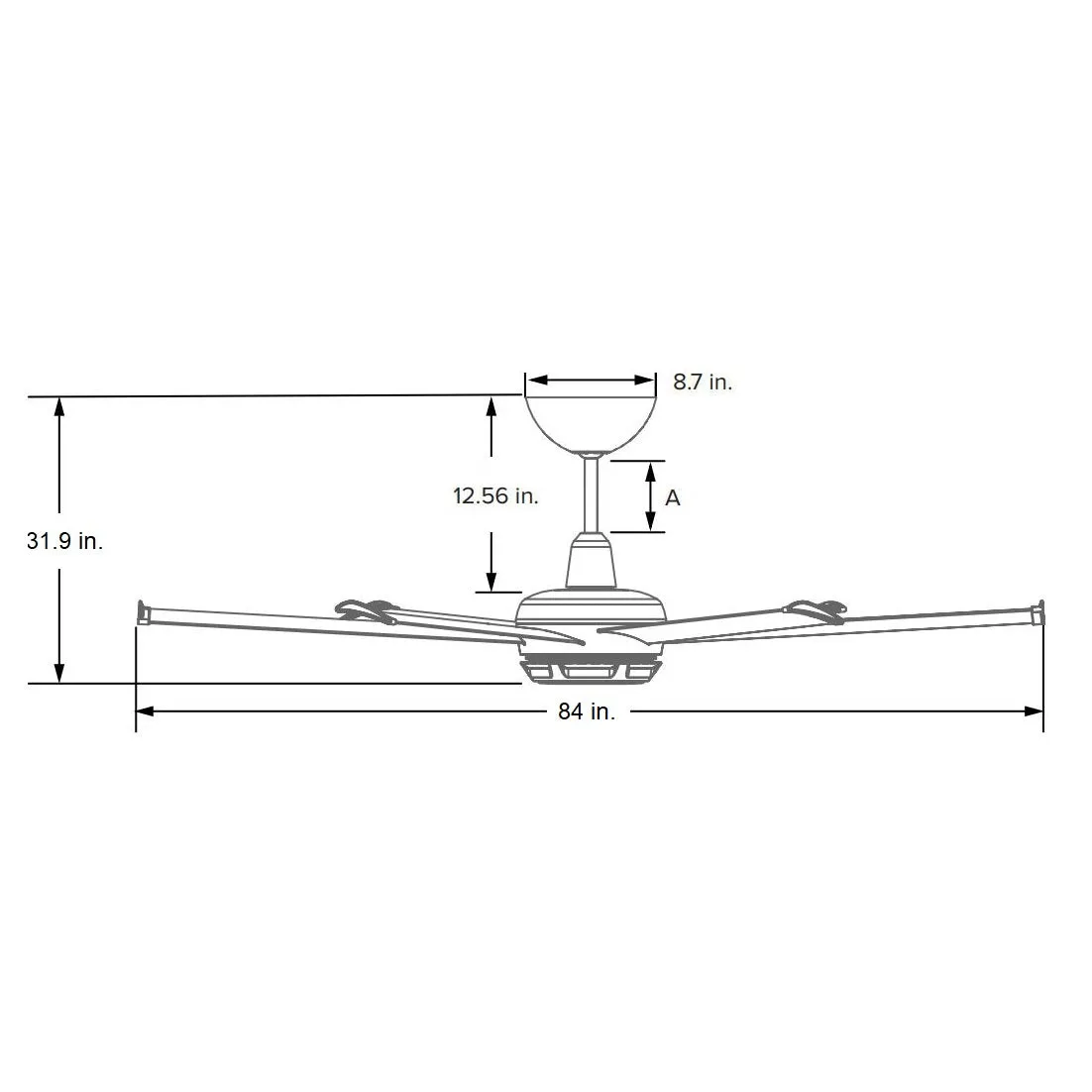 ES6 Indoor/Outdoor Universal Mount Smart Ceiling Fan