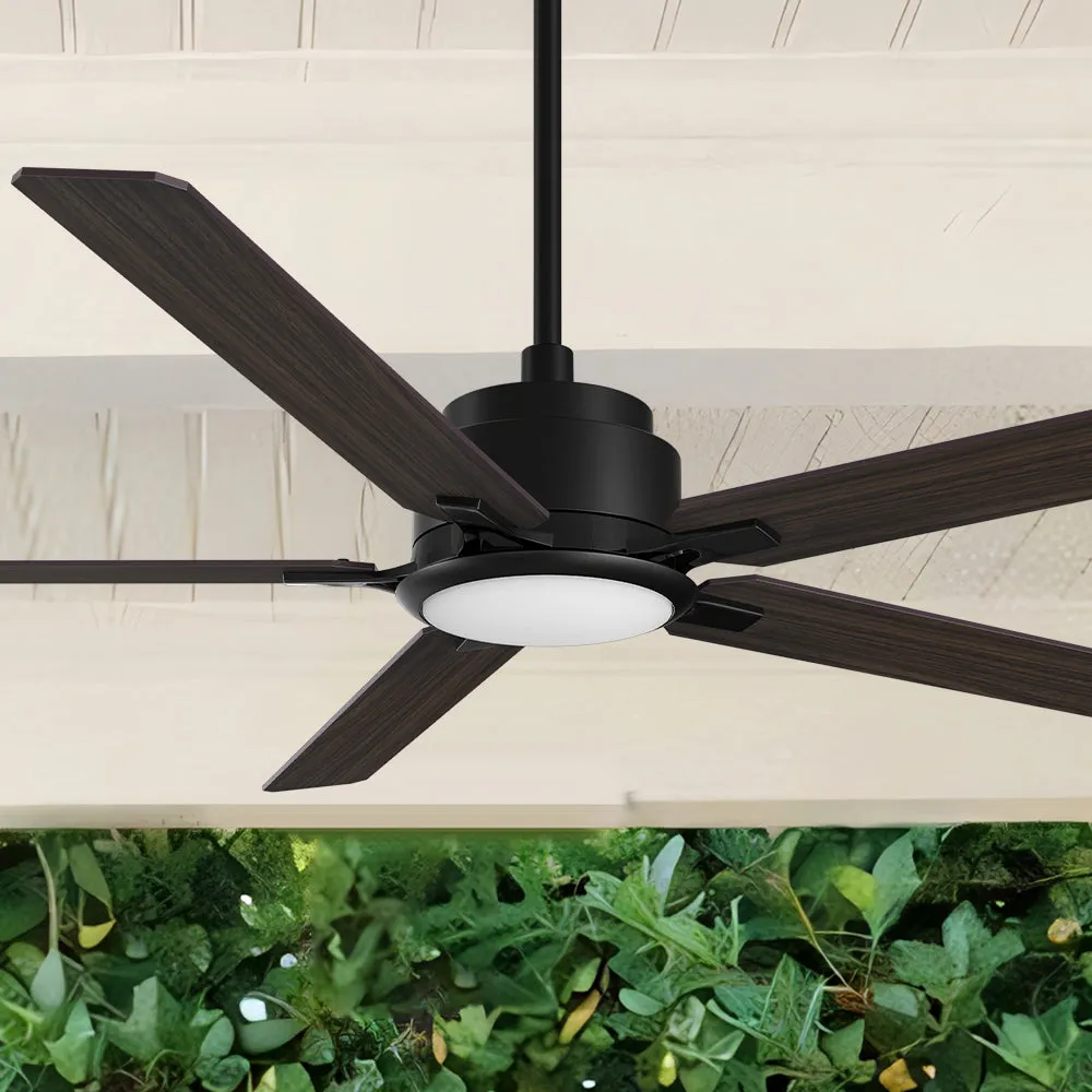 Essex Smart Ceiling Fan Outdoor/Indoor with LED Light and Remote 60"