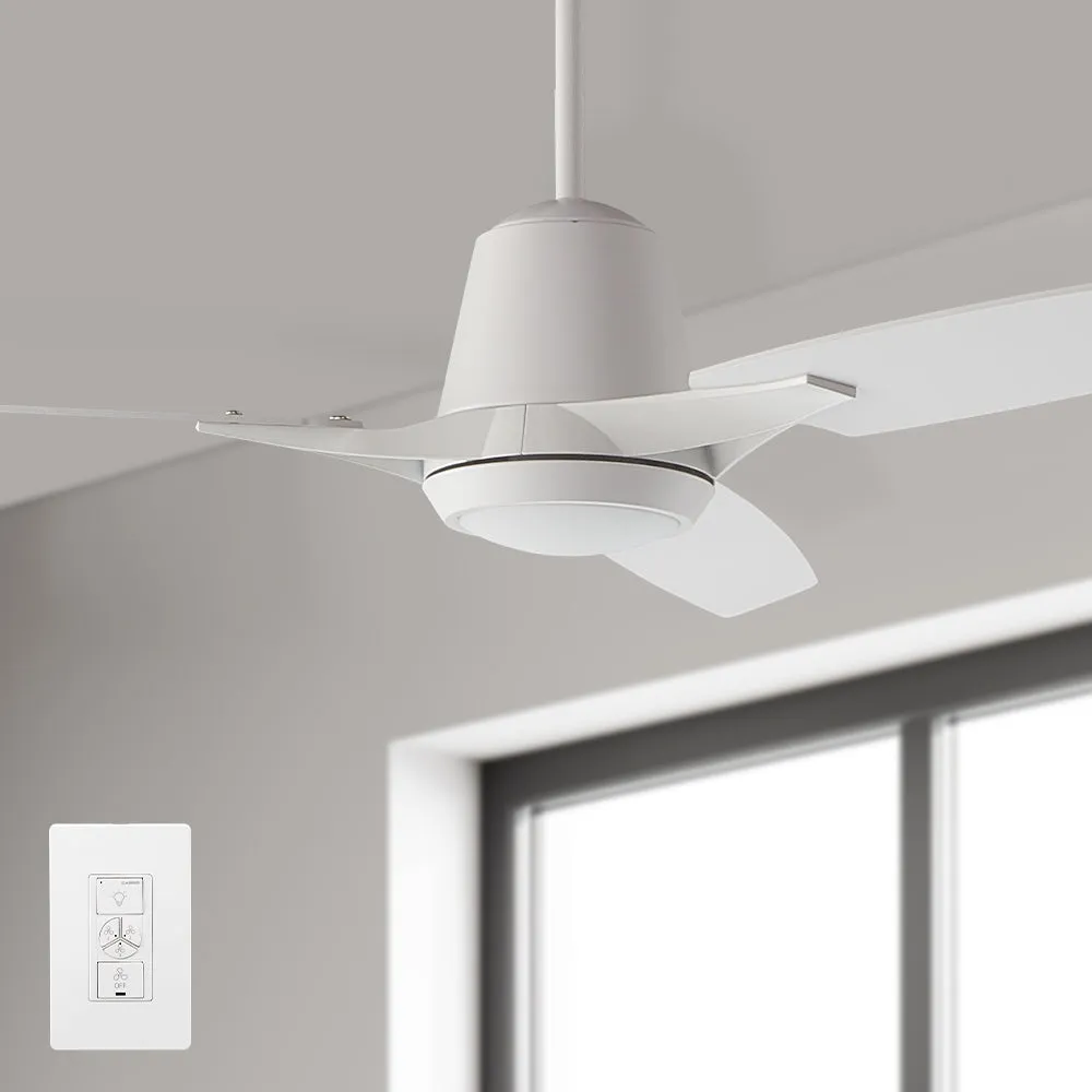 Exton 52 inch Smart Ceiling Fan with LED Light Kit Wall Switch