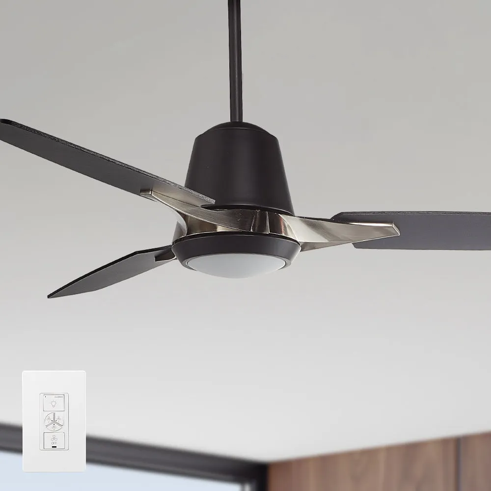 Exton 52 inch Smart Ceiling Fan with LED Light Kit Wall Switch