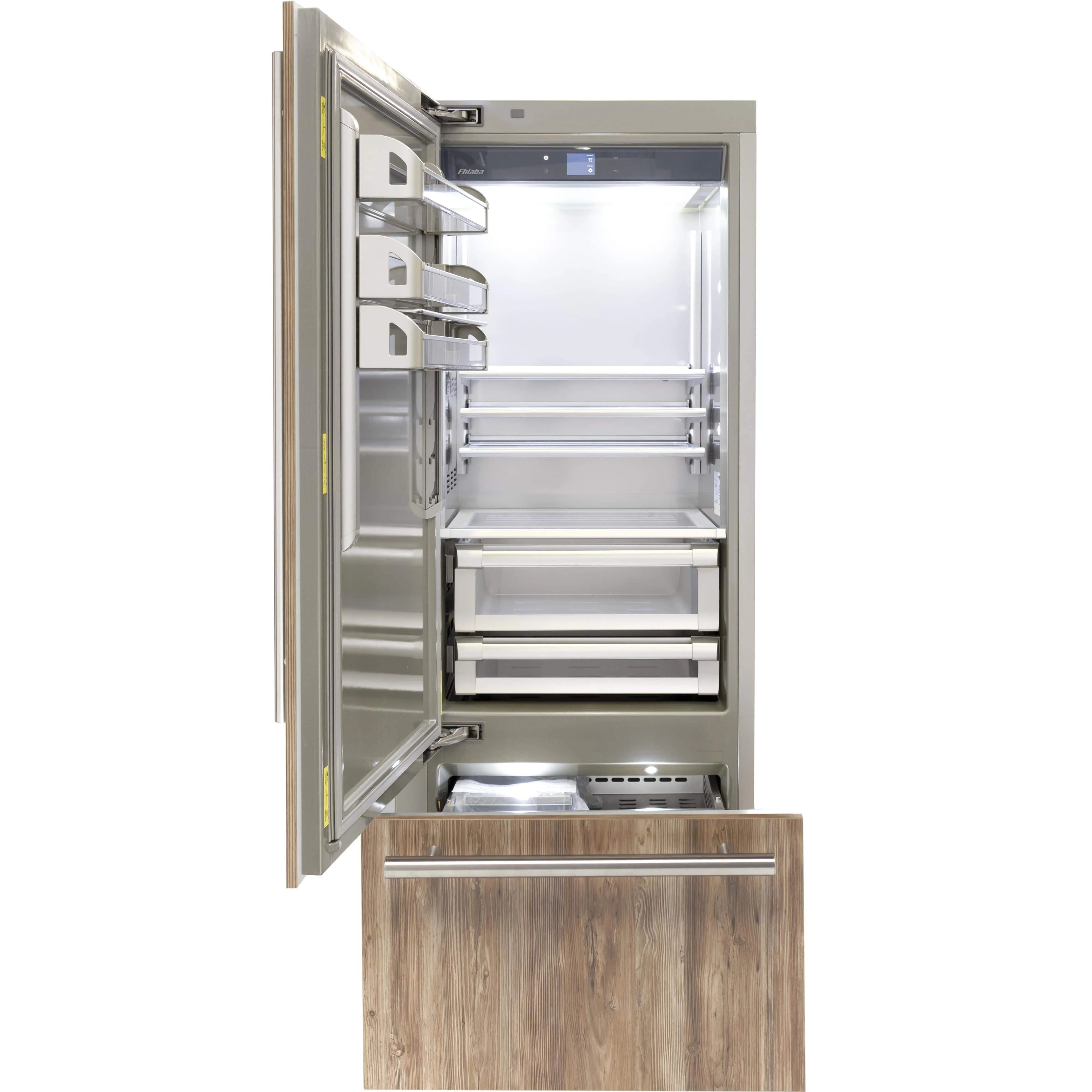 Fhiaba 30-inch, 15.5 cu. ft. Built-in Bottom Freezer Refrigerator with Interior Ice Maker FI30BI-LO1