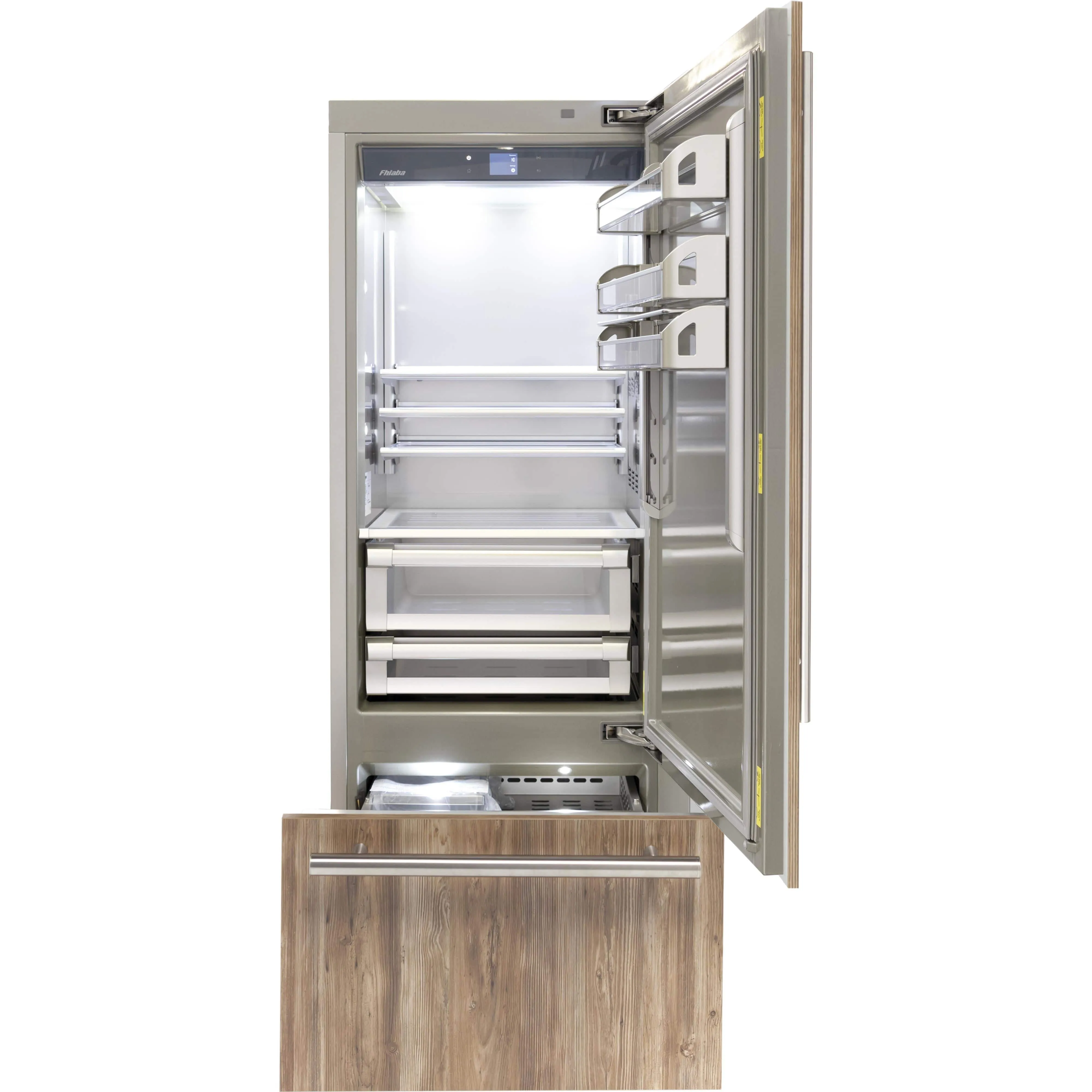 Fhiaba 30-inch, 15.5 cu.ft. Built-in Bottom Freezer Refrigerator with Interior Ice Maker FI30BI-RO1