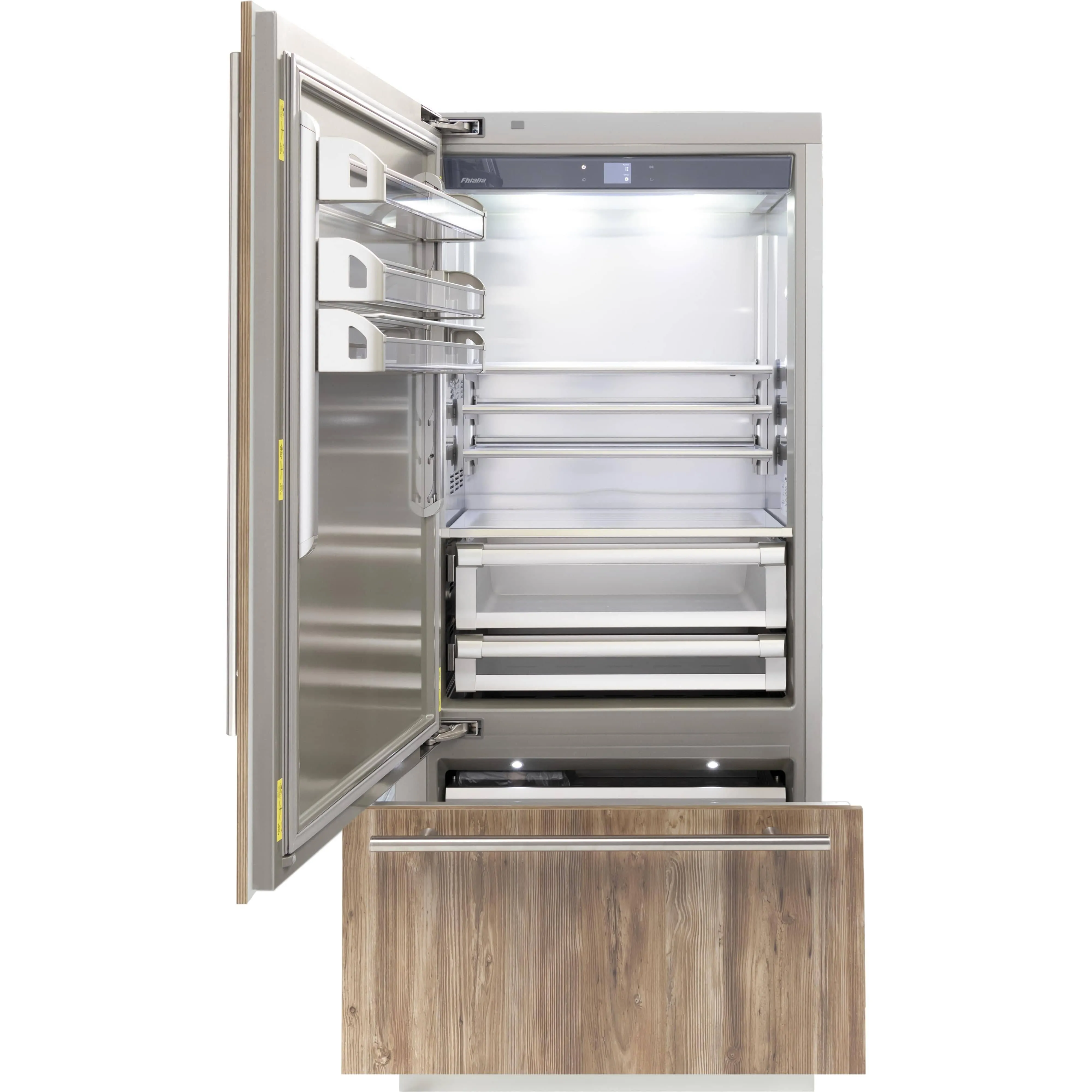 Fhiaba 36-inch, 19.6 cu.ft. Built-in Bottom Freezer Refrigerator with Interior Ice Maker FI36BI-LO1