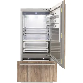 Fhiaba 36-inch, 19.6 cu.ft. Built-in Bottom Freezer Refrigerator with Interior Ice Maker FI36BI-RO1