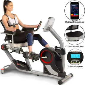 Fitness Reality X-Class 450SL Bluetooth Smart Technology Magnetic Recumbent Exercise Bike with 24 Workout Programs and Free App