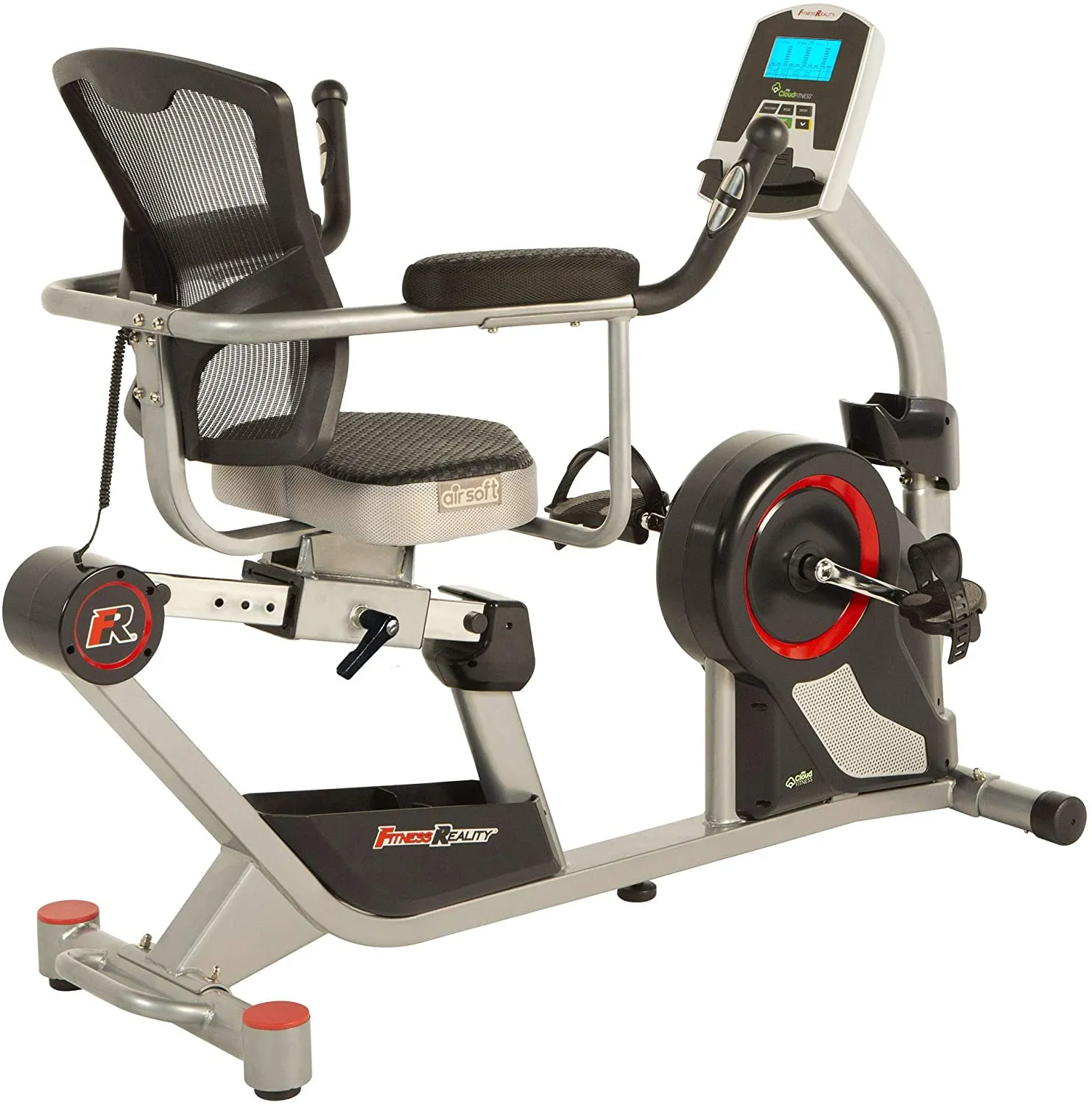 Fitness Reality X-Class 450SL Bluetooth Smart Technology Magnetic Recumbent Exercise Bike with 24 Workout Programs and Free App