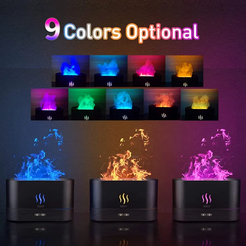 Flame Aroma Essential Oil Diffuser Air Humidifier