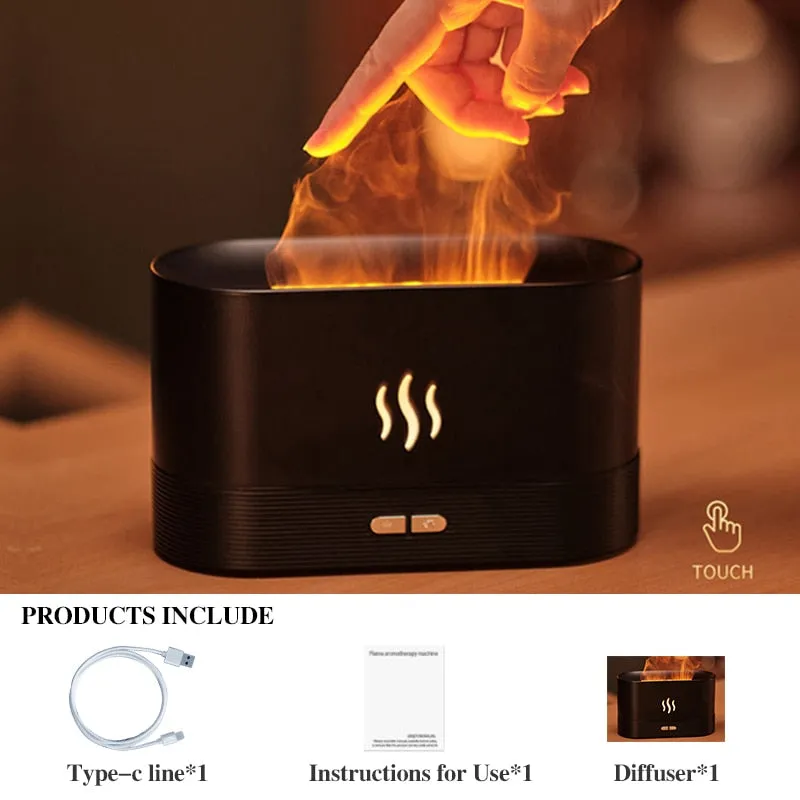 Flame Aroma Essential Oil Diffuser Air Humidifier