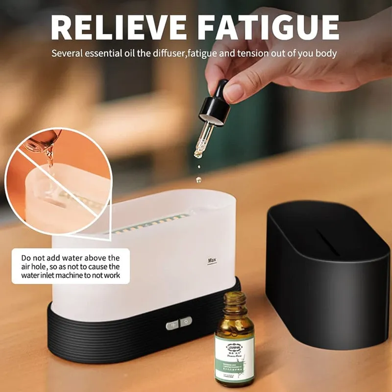 Flame Aroma Essential Oil Diffuser Air Humidifier