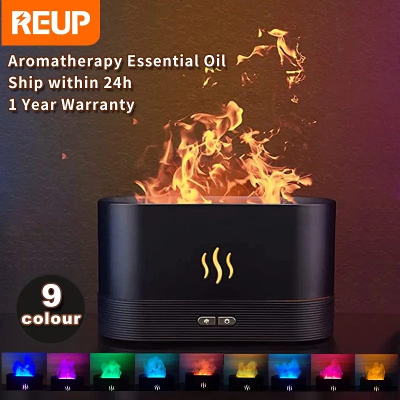Flame Aroma Essential Oil Diffuser Air Humidifier