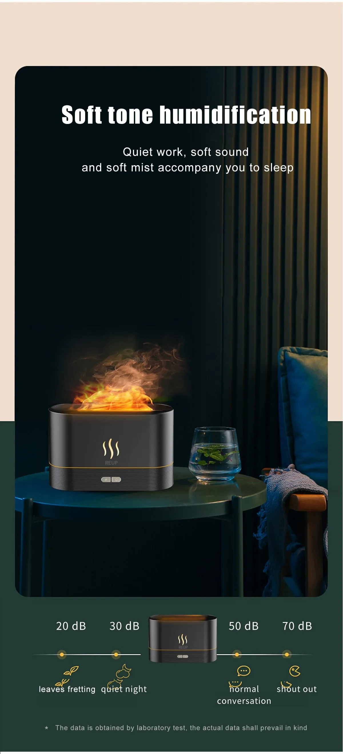 Flame Aroma Essential Oil Diffuser Air Humidifier