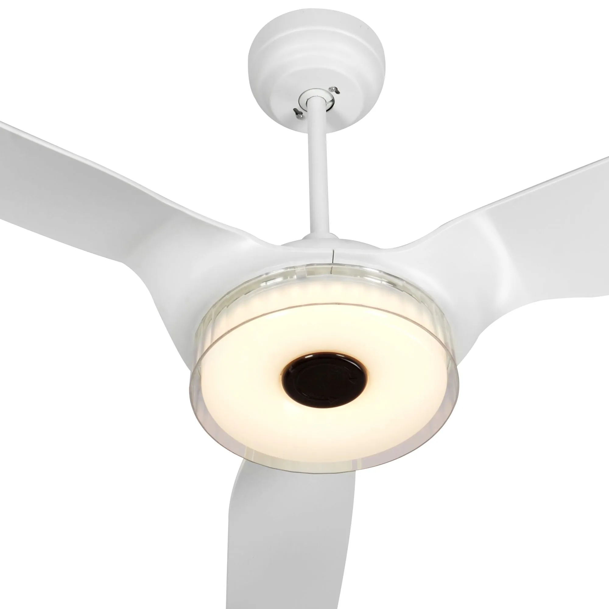 FLETCHER 52'' 3-Blade Smart Ceiling Fan with LED Light Kit & Remote-White/White