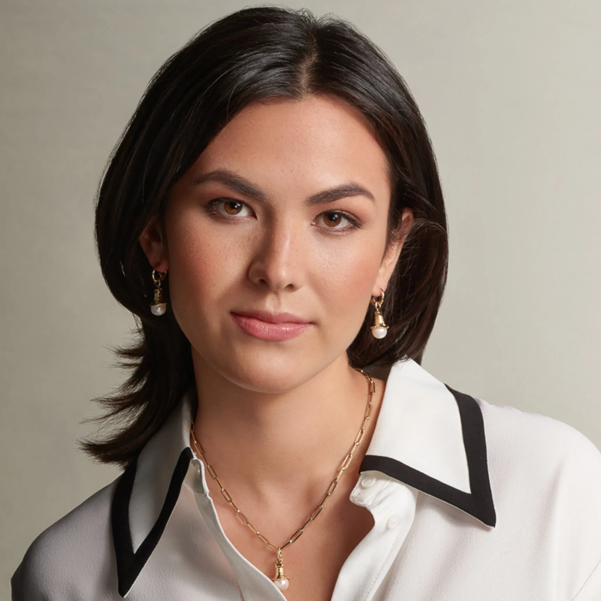 Fouquet Earring Drops Yellow Gold - Pearl