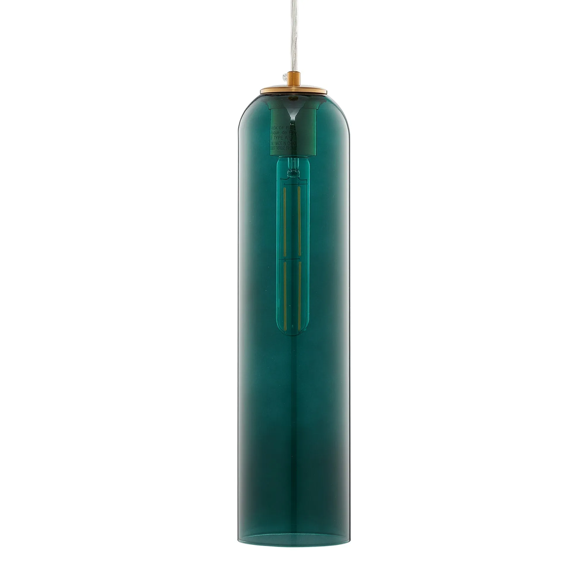 Gidra Cylinder Glass Indoor & Outdoor Pendant Light