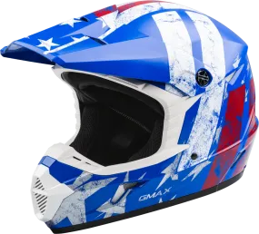 Gmax MX-46 Patriot Off-Road Helmet Red/White/Blue