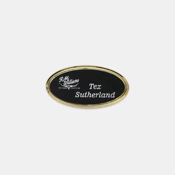 Gold Name Badge Holders - Oval - Pack of 20