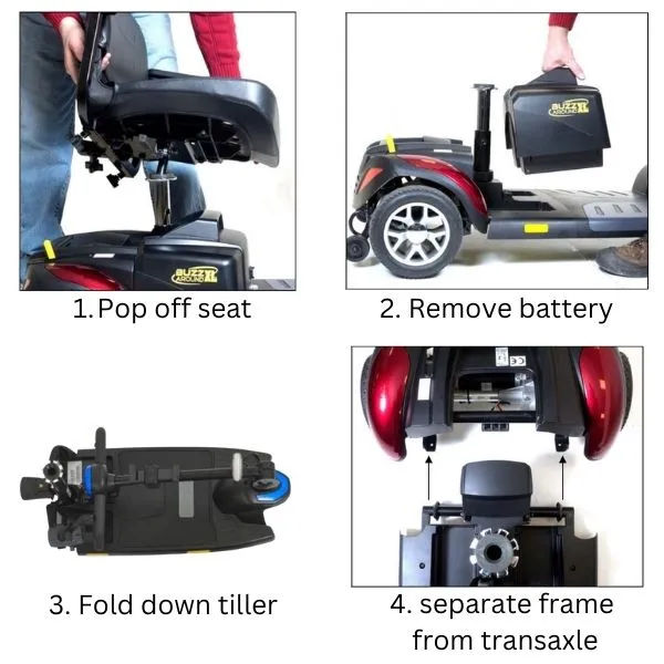 Golden Technologies Buzzaround XL 3-Wheel Mobility Scooter GB121B-STD