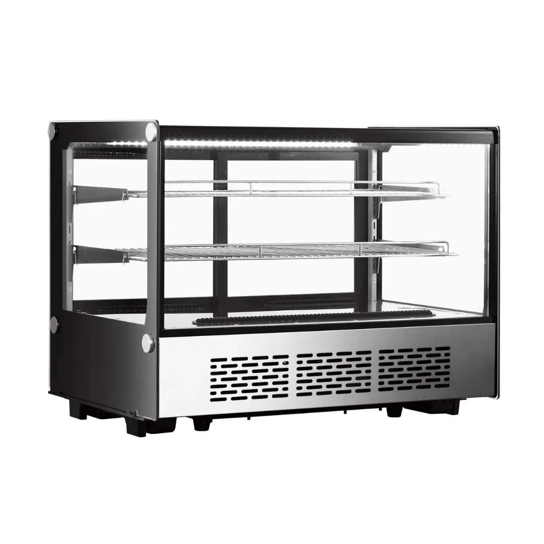 Hamoki Refrigerated Countertop Fridge Display Chiller 160 Litre Flat Glass - 251012