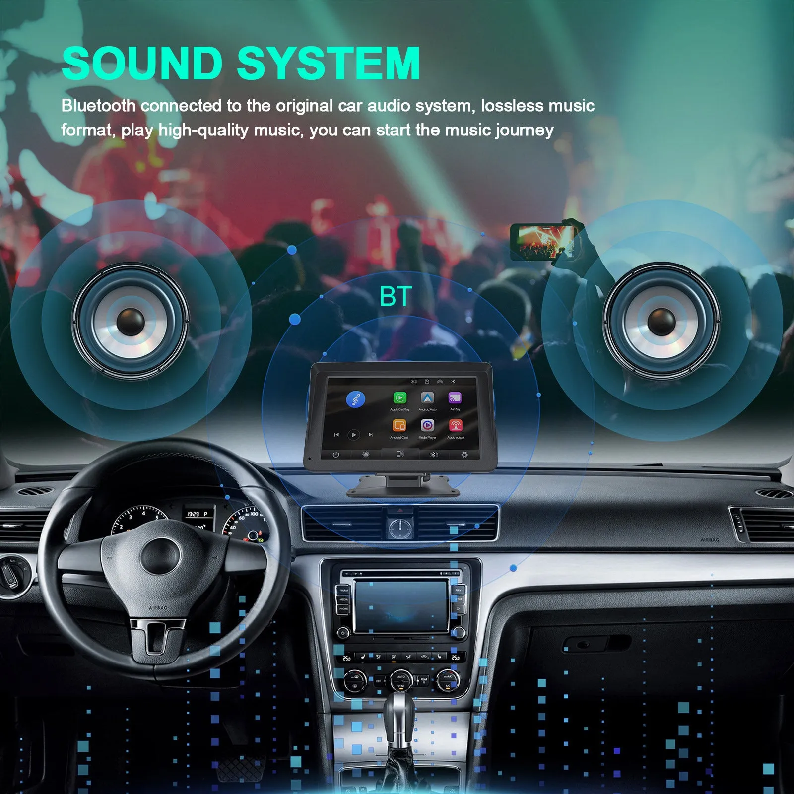 HD 7-inch Car Radio Multimedia Video Player Touch Screen Display