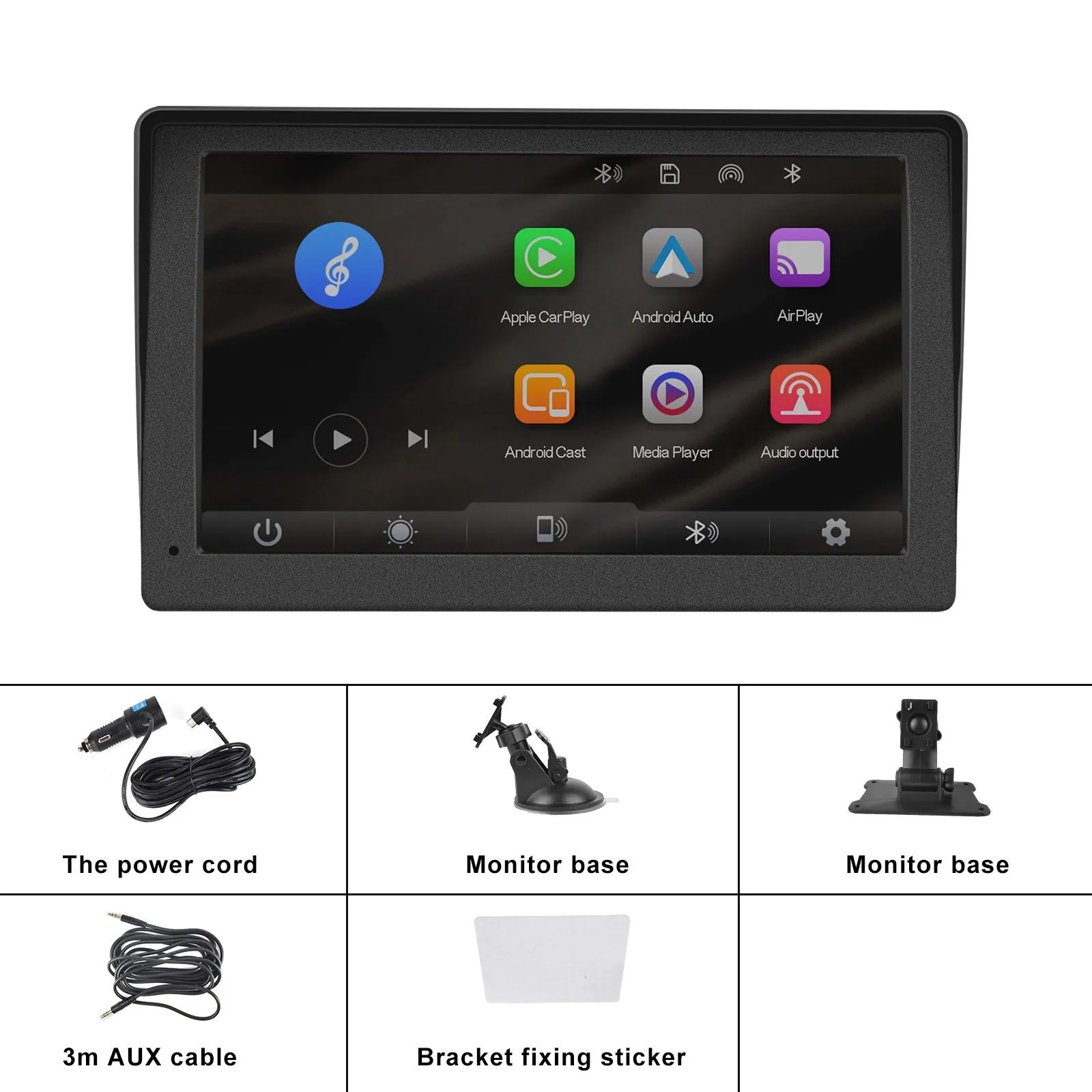 HD 7-inch Car Radio Multimedia Video Player Touch Screen Display