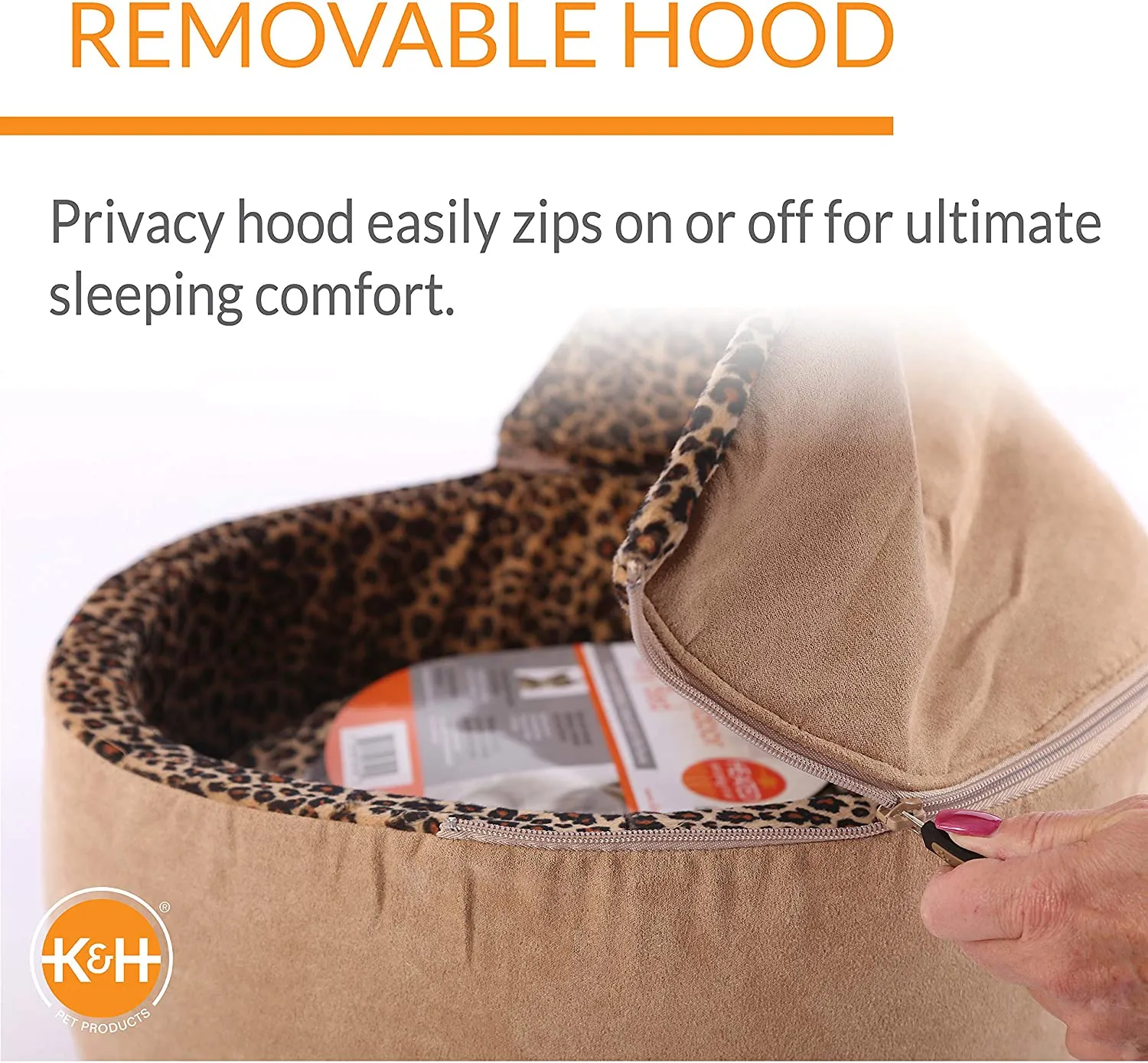 Heated Cat Bed with Hood - K&H Pet Products Thermo-Kitty Bed Deluxe Hooded