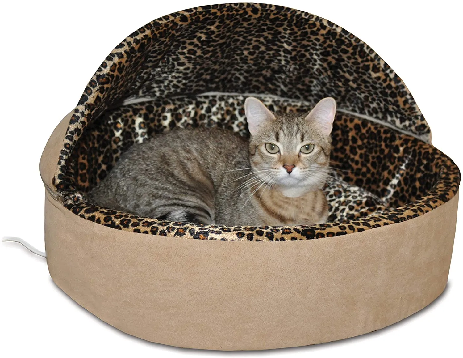 Heated Cat Bed with Hood - K&H Pet Products Thermo-Kitty Bed Deluxe Hooded