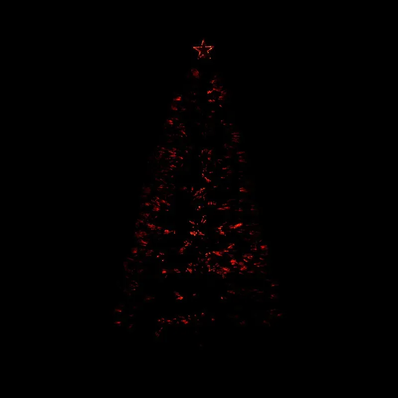 HOMCOM Christmas Fibre Optic Tree 5' with Blue Star