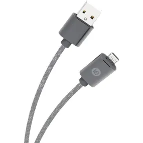 iEssentials IEN-BC10M-GRY Charge & Sync Braided Micro USB to USB Cable, 10ft (Gray)