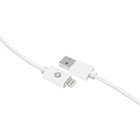 iEssentials IEN-BC6L-WT Charge & Sync Braided Lightning to USB Cable, 6ft (White)