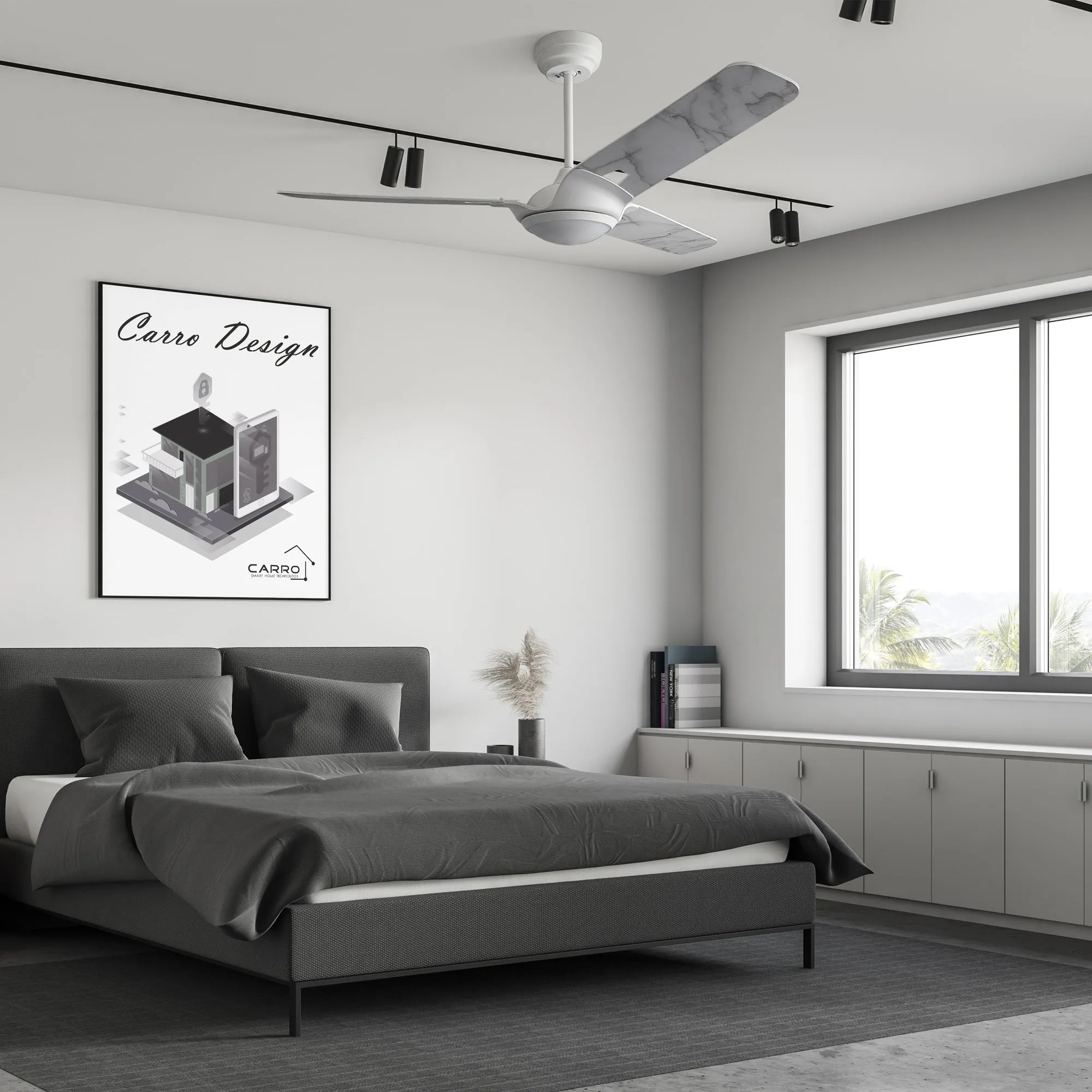 Innovator Smart Ceiling Fan with LED Light Remote Outdoor/Indoor 52"