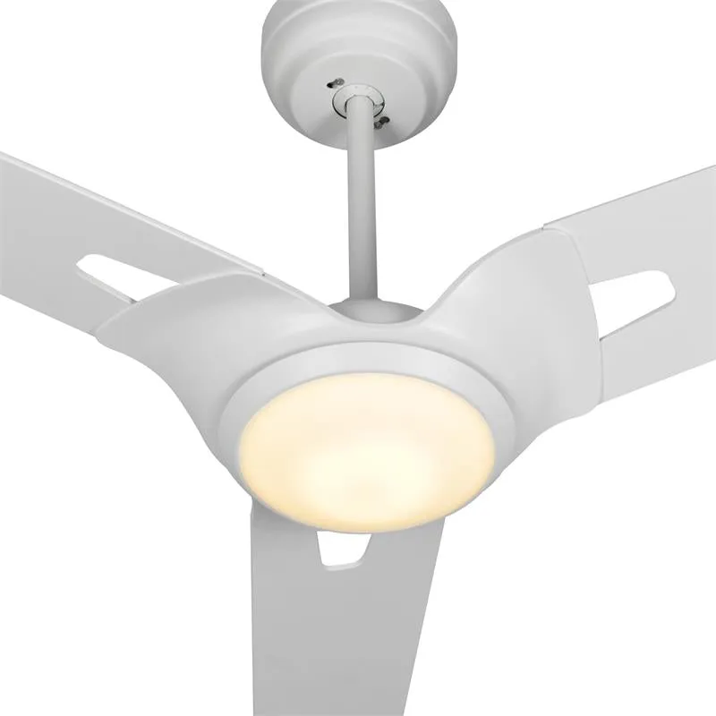 Innovator White/White 3 Blade Smart Ceiling Fan with Dimmable LED Light Kit Works with Remote Control, Wi-Fi apps and Voice control via Google Assistant/Alexa/Siri
