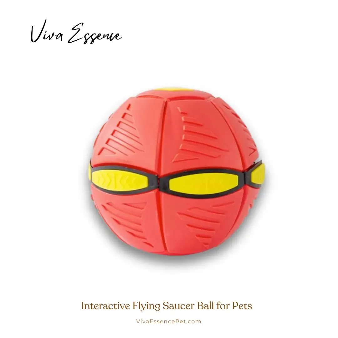 Interactive Flying Saucer Ball for Pets Lights & Dual Play Modes