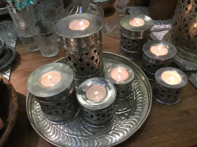 Intricate Metal Tealight Holders