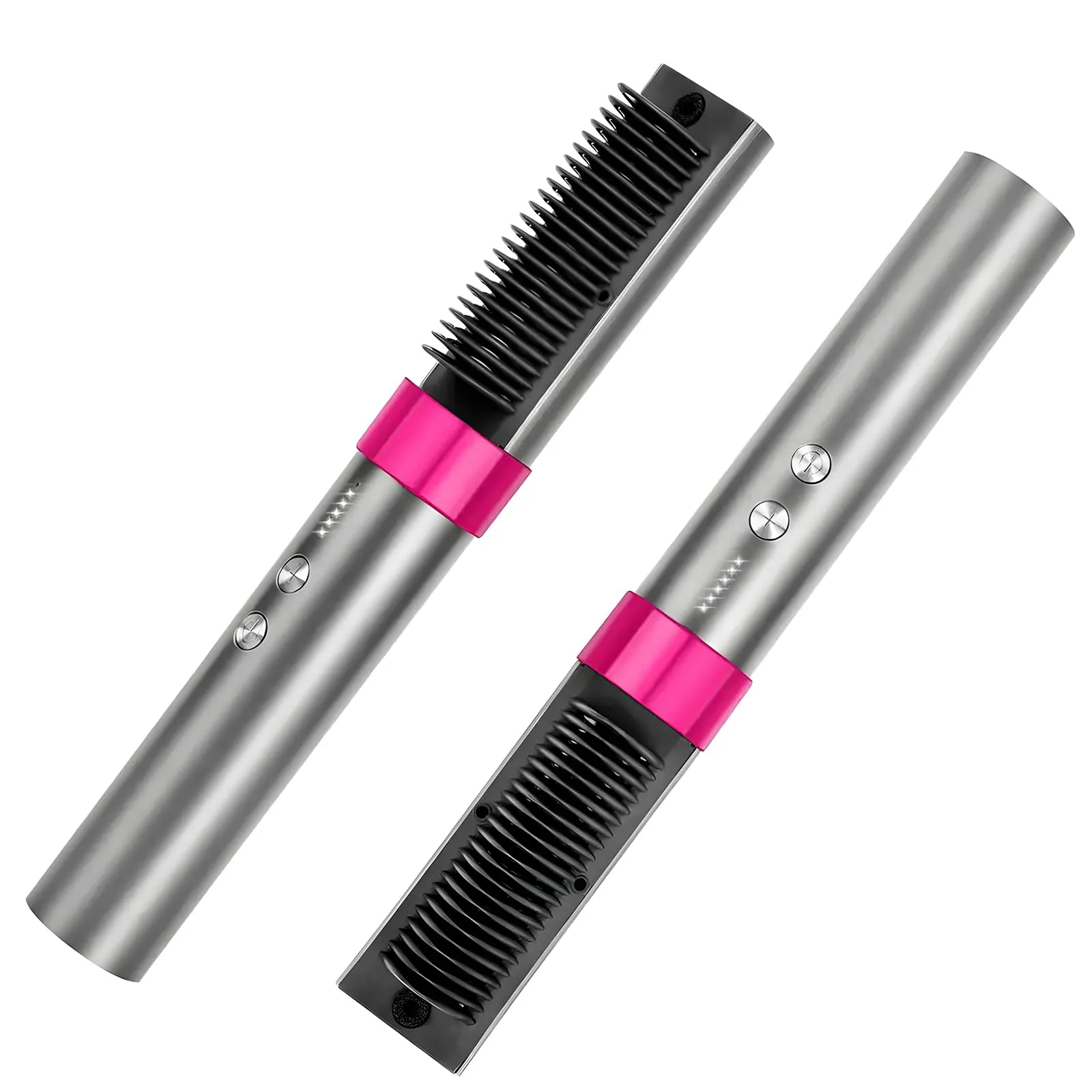 JINYAWA Wireless Ionic Hair Straightener Comb portable hair straightener brush rechargeable Anti-scald straightener and curler 2 in 1