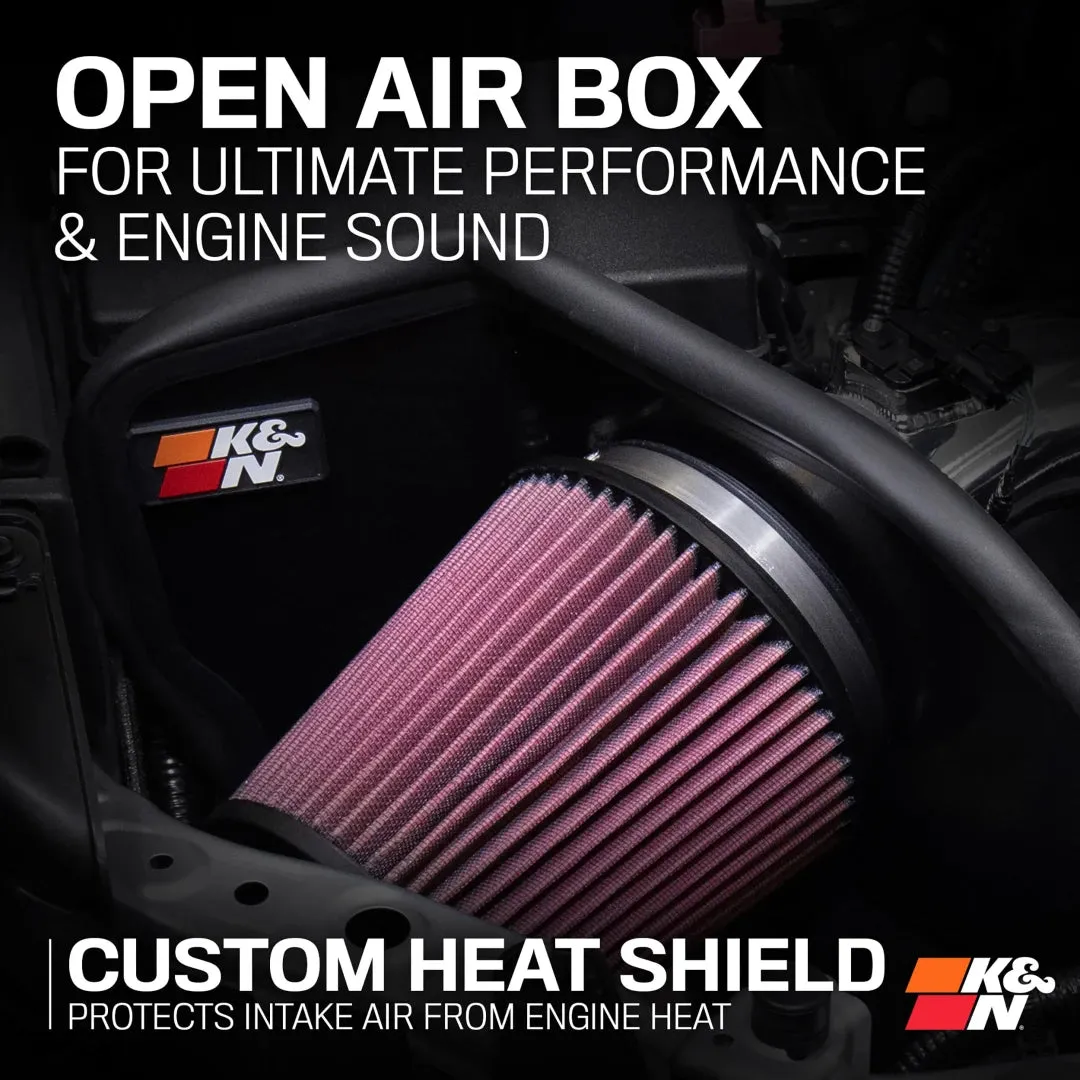 K&N Cold Air Intake System - High-flow Air Filter, Aluminum Tube - TOYOTA TACOMA L4-2.4L TURBO 77-9043KP