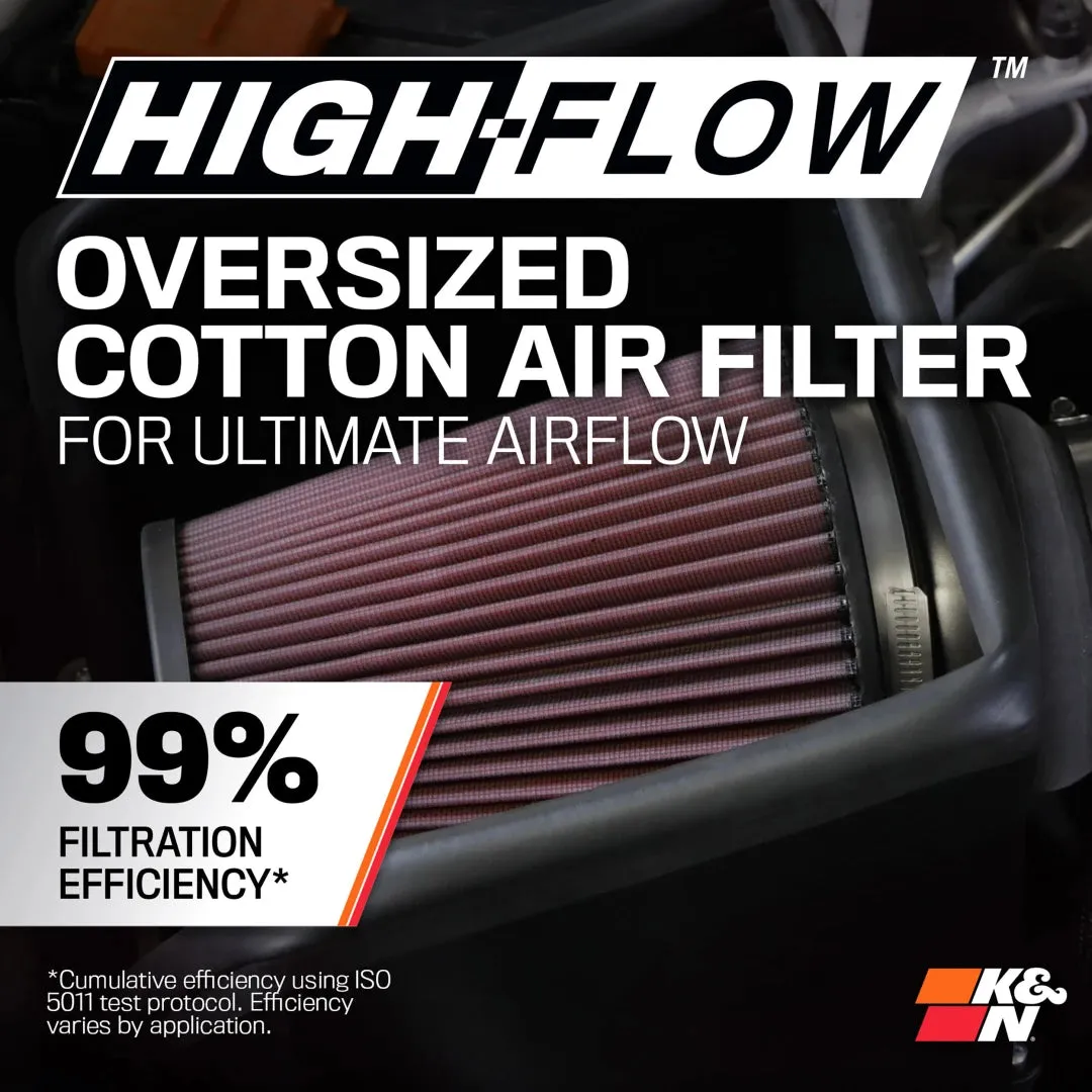 K&N Cold Air Intake System - High-flow Air Filter, Aluminum Tube - TOYOTA TACOMA L4-2.4L TURBO 77-9043KP