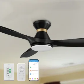 Kore Ⅱ Low Profile Smart Fan with LED light and Remote 52 Inch