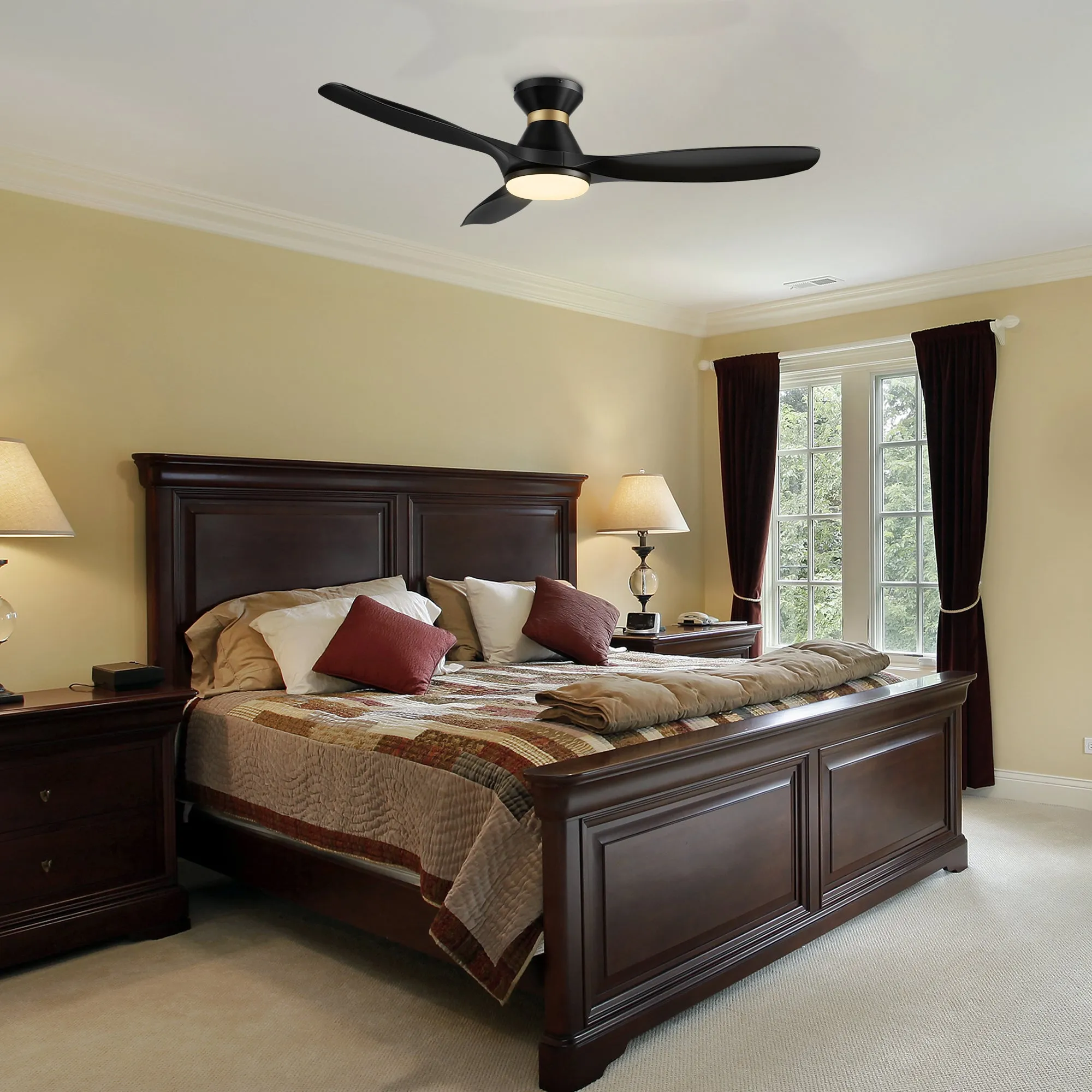 Kore Ⅱ Low Profile Smart Fan with LED light and Remote 52 Inch