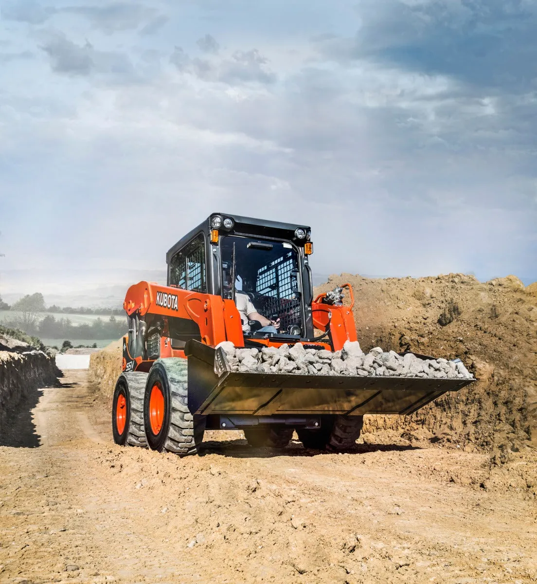 Kubota SSV65 Wheeled Skid Steer Loader 64HP
