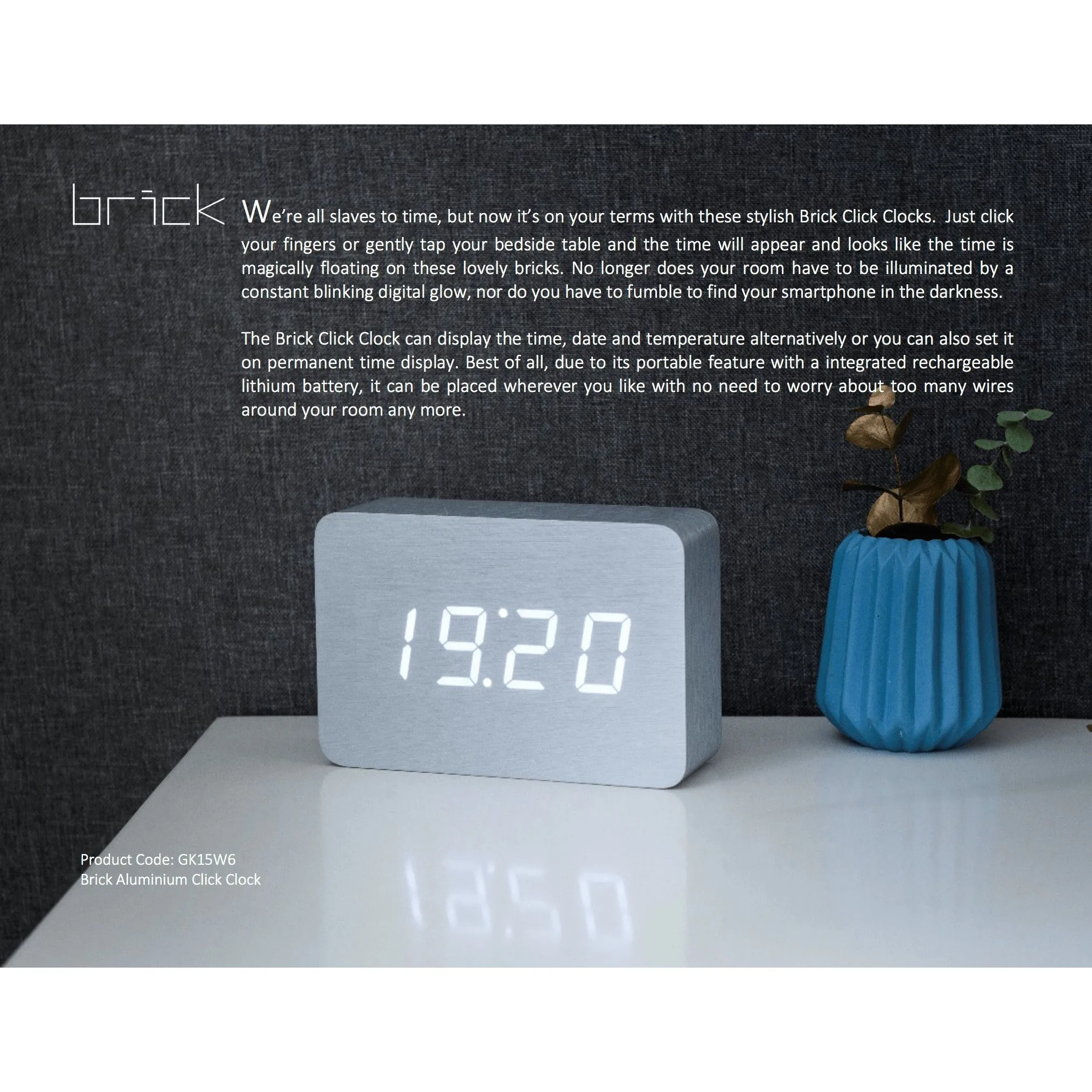 Kutia Brick Click Clock