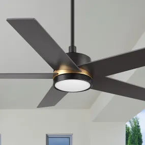 Lakeland Outdoor/Indoor Smart Ceiling Fan with LED Light Remote 52”