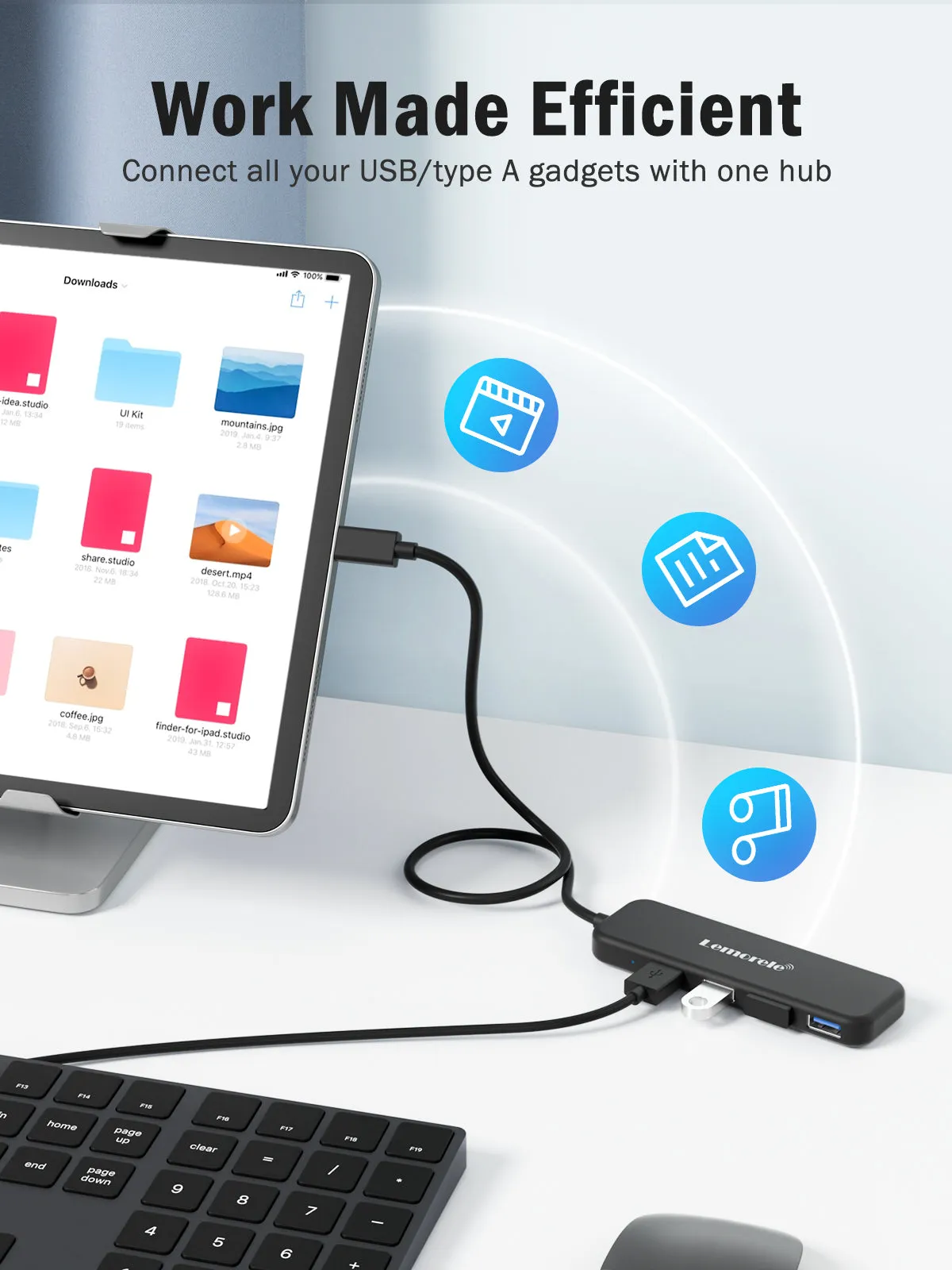 Lemorele USB C HUB 4 in 1【#TC41】